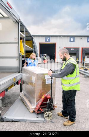 Un istruttore HGV1 durante una sessione di formazione per un apprendista pilota, Regno Unito. Foto Stock