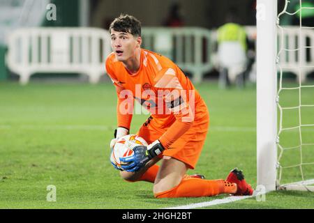 Elche, Alicante, Spagna. 20th Jan 2022. Alex Werner Palacio of Elche durante la Coppa di Spagna, Copa del Rey, round di 16 partite di calcio tra Elche CF e Real Madrid il 20 gennaio 2022 allo stadio Martinez Valero di Elche, Alicante, Spagna - Foto: IRH/DPPI/LiveMedia Credit: Independent Photo Agency/Alamy Live News Foto Stock