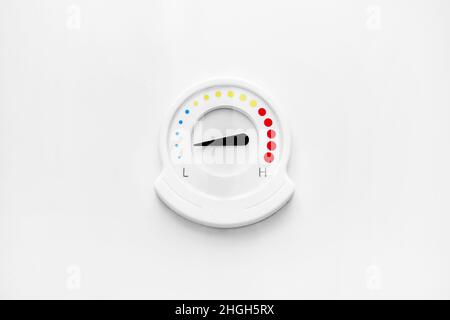 Temperatura caldaia termometro controllo pressione sistema manometro acqua. Foto Stock