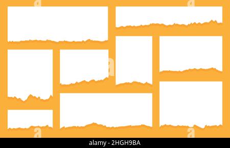 Serie di fogli strappati Illustrazione Vettoriale