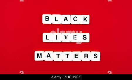 Black Lives Matter è giusto per calciare rasicm via. Il Rcismo è un problema che ancora si apena fino ad oggi. Foto Stock