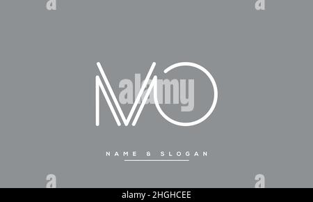 Moderna lettera astratta MO, logo OM. Vettore icona basato su MO minimo, OM iniziale Illustrazione Vettoriale