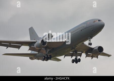 Royal Air Force Lockheed L-1011 Tristar Strategic Tanker a RAF Fairford, Regno Unito Foto Stock