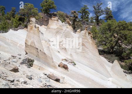 Le formazioni rocciose Paisaje Lunar sull isola Canarie Tenerife, Spagna Foto Stock