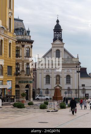 Chiesa di San Sebastiano in piazza Szechenyi nella città di Pecs Ungheria Europa Foto Stock