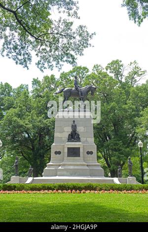 General William Tecumseh Sherman Monument vicino alla Casa Bianca a Washington DC, USA. Foto Stock
