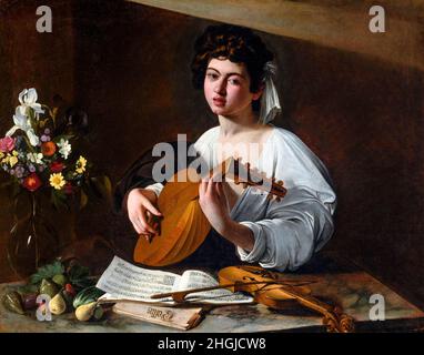 Caravaggio. Il Lute-Player di Michelangelo Merisi da Caravaggio (1571-1610), olio su tela, c.. 1595/6 Foto Stock