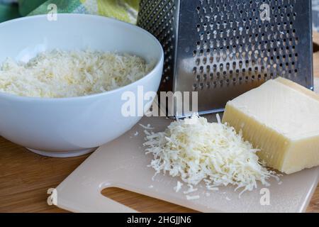 Grated Parmesan cheese Foto Stock