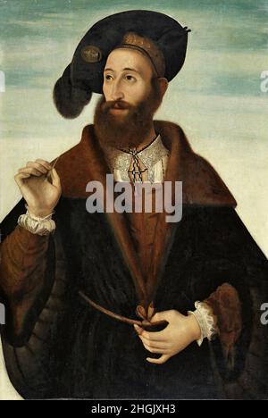 Ritratto di un uomo - 1525 30 - olio su legno 87,3 x 59 cm - Veneto Bartolomeo Foto Stock