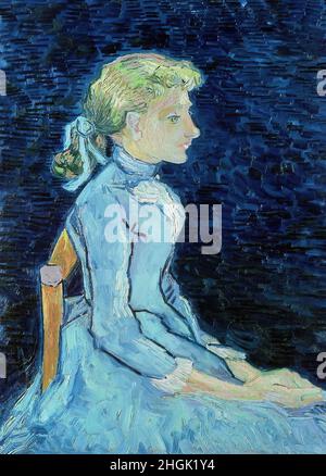 Van Gogh Vincent - Collezione privata - Ritratto di Adeline Ravoux - 1890 - olio su tela 73,7 x 54,7 cm Foto Stock