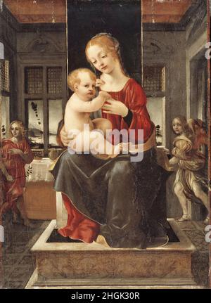 Madonna col Bambino - 1485c. - olio su legno 68 x 50 cm - Napoletano Francesco Foto Stock