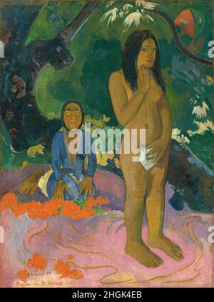 Parau na te Varua ino - parole del Diavolo - 1892 - olio su tela 91,7 x 68,5 cm - Paolo Gauguin Foto Stock