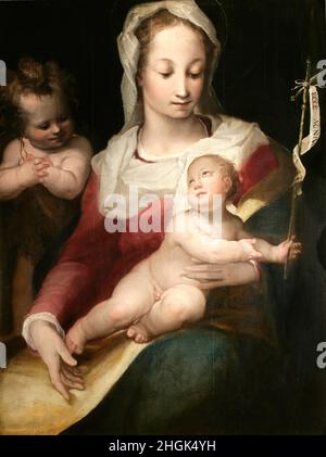 Alessandro Casolani - Madonna con Bambino e giovane San Giovanni Foto Stock