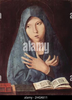 Vergine annunciata - 1473 - olio su legno 43 x 32 cm - da Messina Antonello Foto Stock