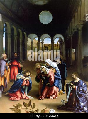 Cristo che prende il via dalla Madre - 1521 - olio su tela 126 x 99 cm - Lotto Lorenzo Foto Stock