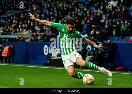 Cornellà, Spagna, 21, gennaio, 2022. Spagnolo la Liga: RCD Espanyol / Real Betis. Credit: Joan Gosa/Alamy Live News Foto Stock