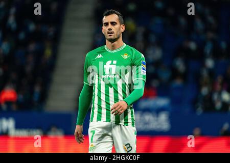 Cornellà, Spagna, 21, gennaio, 2022. Spagnolo la Liga: RCD Espanyol / Real Betis. Credit: Joan Gosa/Alamy Live News Foto Stock