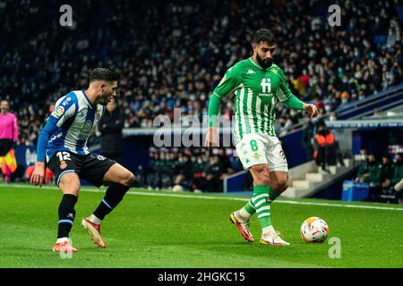 Cornellà, Spagna, 21, gennaio, 2022. Spagnolo la Liga: RCD Espanyol / Real Betis. Credit: Joan Gosa/Alamy Live News Foto Stock