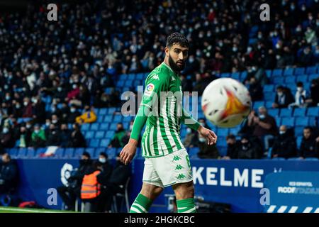 Cornellà, Spagna, 21, gennaio, 2022. Spagnolo la Liga: RCD Espanyol / Real Betis. Credit: Joan Gosa/Alamy Live News Foto Stock