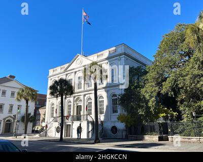 30th novembre 2021 - Charleston, Carolina del Sud, Stati Uniti d'America: Vista del Municipio di Charleston, una parte della tenuta della piantagione SNEE. Foto Stock