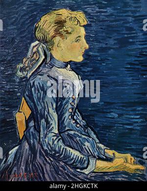 Van Gogh Vincent - Collezione privata - Ritratto di Adeline Ravoux - 1890 - olio su tela 67 x 55 cm Foto Stock