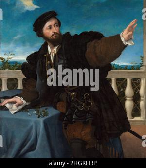 Ritratto di un uomo, forse Girolamo Rosati - 1533 34 - olio su tela 108,2 x 100,5 cm - Lotto Lorenzo Foto Stock