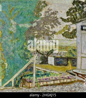 Bonnard Pierre - Collezione privata - la terrasse sur la Seine, Vernon - 1931 - olio su tela 67,3 x 63,3 cm - Foto Stock