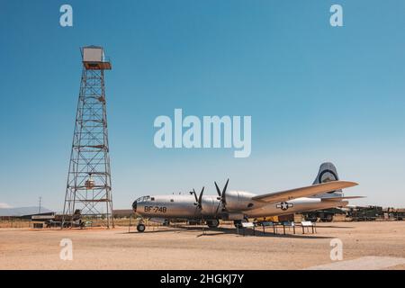 Il 'Duke of Albuquerque' Boeing B-29 Superfortress aeroplano in mostra al Museo di Scienza e Storia nucleare, New Mexico Foto Stock