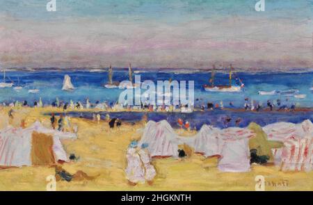 Bonnard Pierre - Collezione privata - la Plage - Arcachon - 1922c. - olio su tela 27,5 x 43,2 cm - Foto Stock