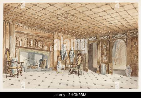 Charles James Richardson - la Sala d'ingresso, East Sutton Place, Kent Foto Stock