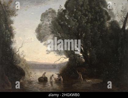 Il bagno di Diana - 1855 - olio su tela 64,7 x 90,1 cm - Corot Jean-Baptiste-Camille Foto Stock