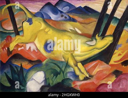 Mucca gialla - 1911 - olio su tela 140,7 x 189,2 cm - Marc Franz Foto Stock