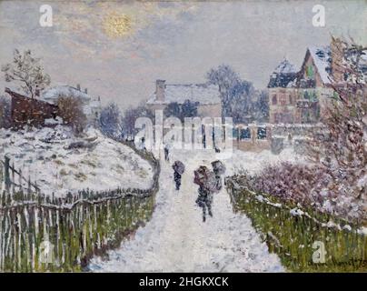 Boulevard Saint-Denis, Argenteuil, in inverno - 1875 - olio su tela 60,9 x 81,6 cm - Monet Claude Foto Stock