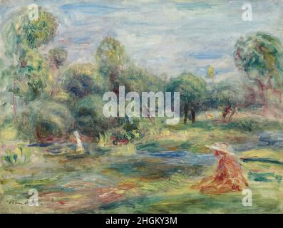 Renoir Auguste - Collezione privata - Paysage à Cagnes - 1907 08 - olio su tela 32 x 42 cm Foto Stock