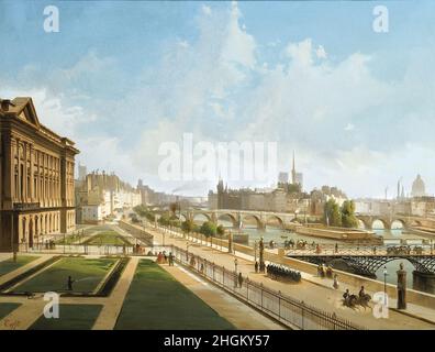 Caffe Ippolito - Collezione privata - Vista del Louvre, Parigi - Data sconosciuta - olio su tela 47 x 61,5 cm - Foto Stock