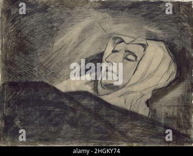 Donna sul letto di morte - 1880 81 - matita, pennello e inchiostro su carta 25,7 x 33,8 cm - Van Gogh Vincent Foto Stock