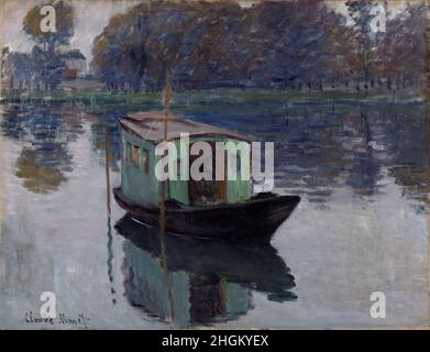 Monet's studio boat - 1874 - olio su tela no info - mo28Monet Claude Foto Stock