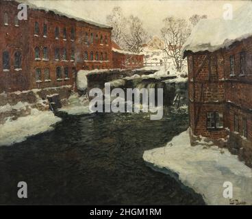 Mulino scena - 1885 90 - olio su tela 81,6 x 100,6 cm - frit Thaulow Foto Stock