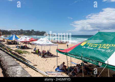 Sydney, Australia. 22nd Jan 2022. Le tradizionali barche da surf corrono al club salvavita North Steyne Surf di Manly Beach e coinvolgono club e squadre provenienti da tutta la Sydney e le aree locali nel nuovo Galles del Sud, Australia.Credit Martin Berry@alamy Live news. Credit: martin berry/Alamy Live News Foto Stock