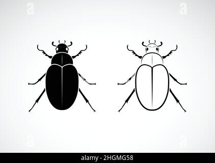 Vettore di cockchafer (melolontha melolontha) isolato su sfondo bianco. Insetto. Animali. Illustrazione vettoriale a livelli facilmente modificabile. Illustrazione Vettoriale