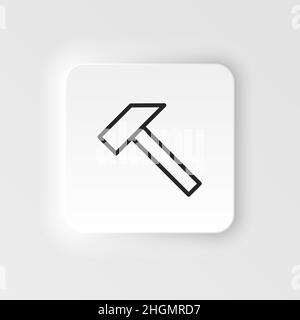 Martello, Falegnameria, estrattore vettore icona. Elemento dello strumento di progettazione per il concetto mobile e le applicazioni web vettoriali. Icona vettoriale in stile pneumatico sottile per siti Web desi Illustrazione Vettoriale