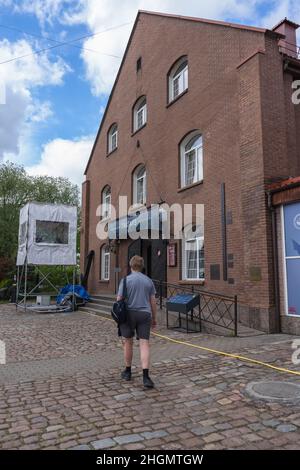 Kaliningrad, Russia - 14 maggio 2021: passeggiata turistica verso uno dei musei del mondo ocens complesso Foto Stock