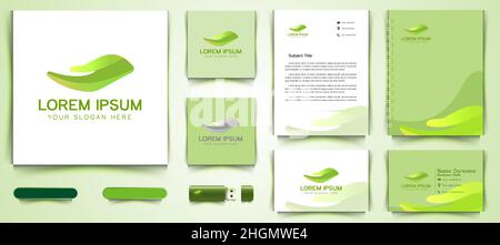Care Logo and business card branding template Designs Inspiration Isolated on White Background Illustrazione Vettoriale