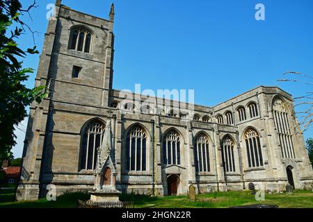 Collegiata della Santissima Trinità, Tattersall, Lincolnshire, Inghilterra, Regno Unito Foto Stock