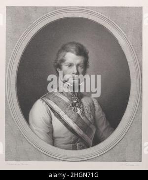 Portrait of Leopold II, Grand Duke of Tuscany 1831–33 Paolo Toschi. Portrait of Leopold II, Grand Duke of Tuscany. Paolo Toschi (Italian, Parma 1788–1854 Parma). 1831–33. Engraving. Prints Stock Photo