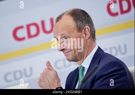 Berlino, Germania. 22nd Jan 2022. Friedrich Merz Credit: Michael Kappeler/dpa/Alamy Live News Foto Stock