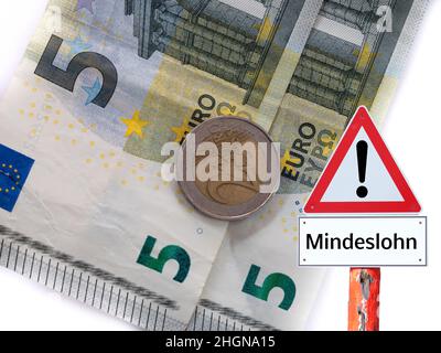 Simbolo di salario minimo in Germania Foto Stock