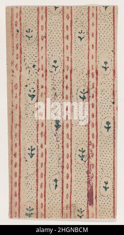 Sheet with overall stripe and dot pattern 19th century Anonymous. Sheet with overall stripe and dot pattern. Anonymous , 19th century. 19th century. Relief print (wood or metal). Prints Stock Photo