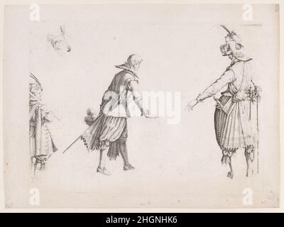 L'enrolement des Troupes, da la vie de Ferdinand Ier de Médicis série appelée aussi Les Batailles des Médicis (la vita di Ferdinand i de' Medici chiamò anche le battaglie medicee) [Seconda di due lastre supernumerarie] 1614–20 Jacques Callot Francese secondo l'iscrizione sul secondo stato delle stampe di questa serie, le incisioni di Callot sono realizzate su disegno di Matteo Rosselli. Mariette attribuisce i disegni delle stampe della serie a Rosselli, Bernardino Poccetti, ed eventualmente Antonio Tempesta. L'enrolement des Troupes (l'Enrolement dei Troupes), da Foto Stock