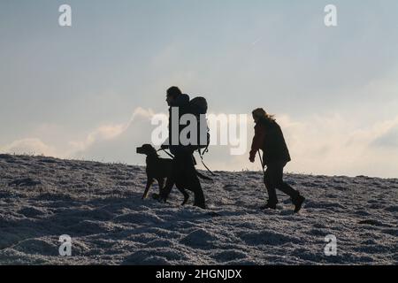 Una collina di Culter cadde a Capodanno, 2009, attraverso la valle da Woodycleuch DoD. Foto Stock